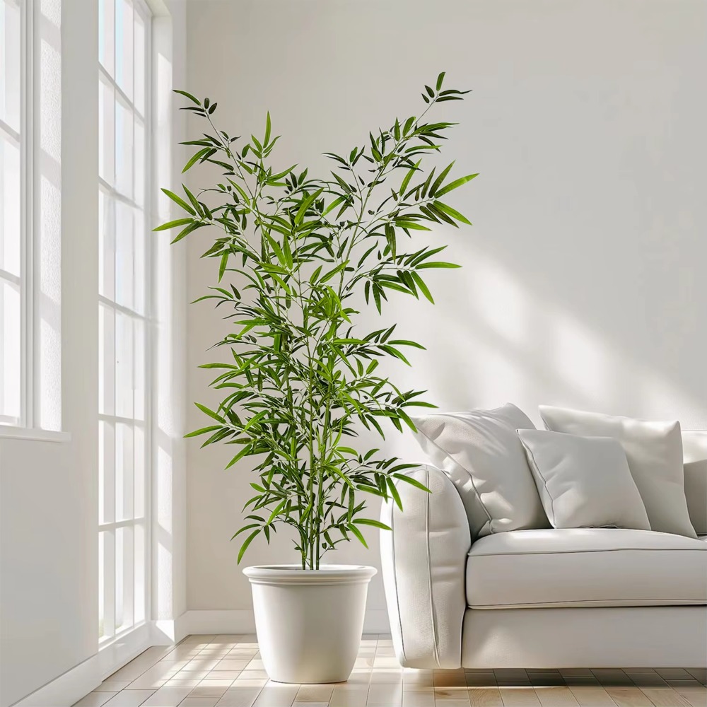 Artificial Green Bamboo PU+PVC - Ficus Lyrata Tree 评论和价格