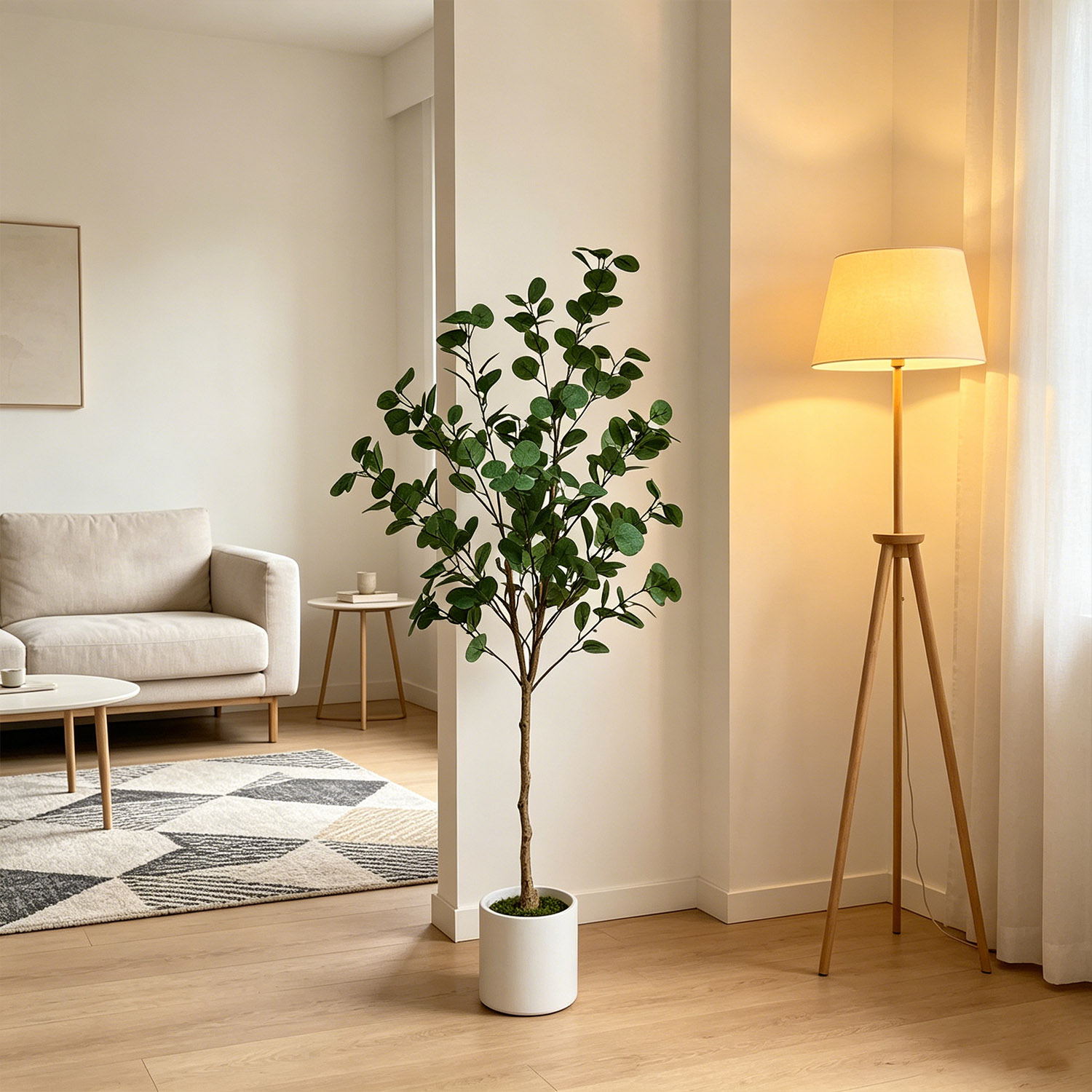 120-155Cm/5.1Ft Artificial Euc - Ficus Lyrata Tree 评论和价格