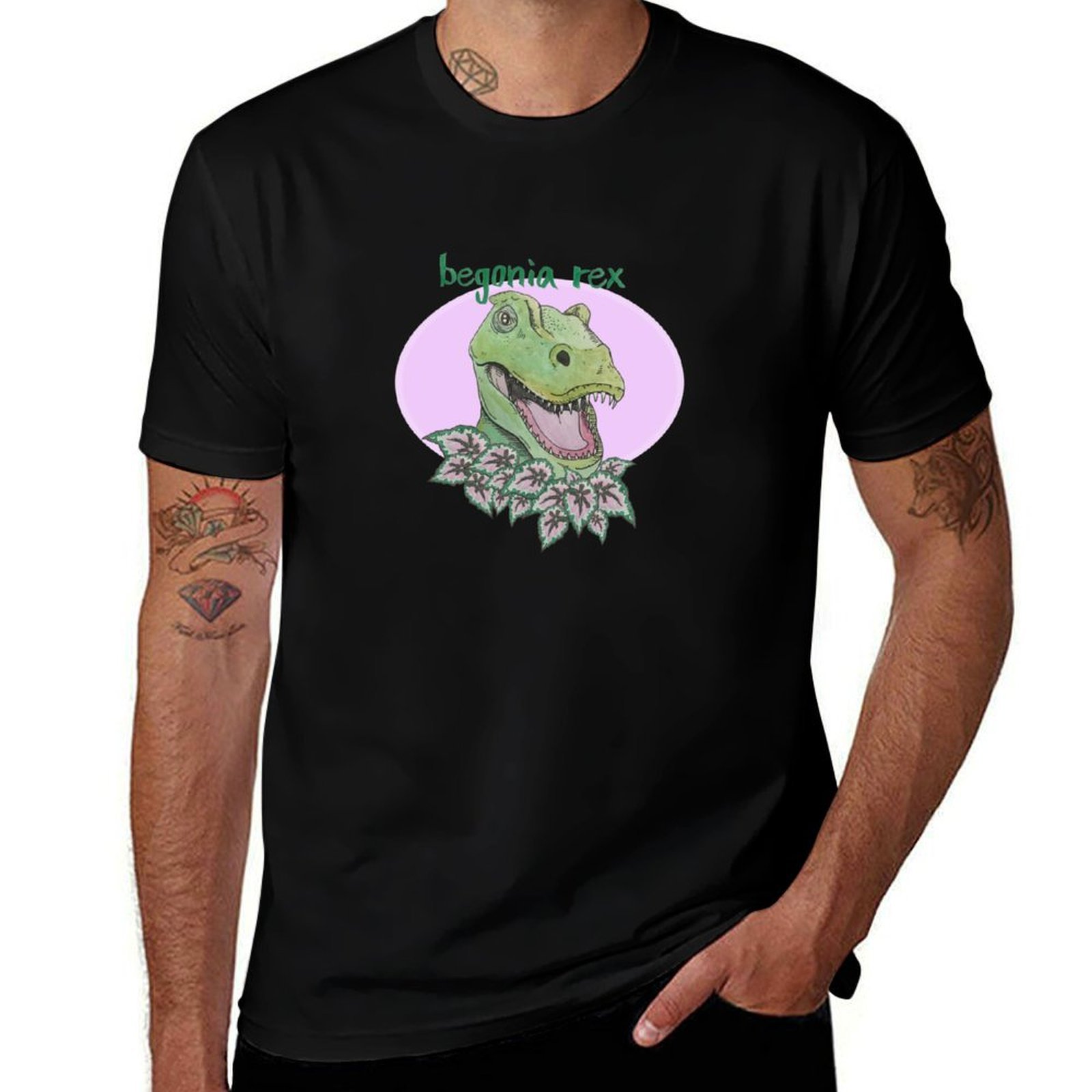 T rex begonia (pink) T-Shirt S - Begonia Rex 评论和价格